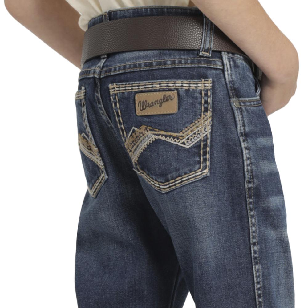 Foto 5 | Jeans Vaquero Niño Wrangler Slim Boot 518 Azul