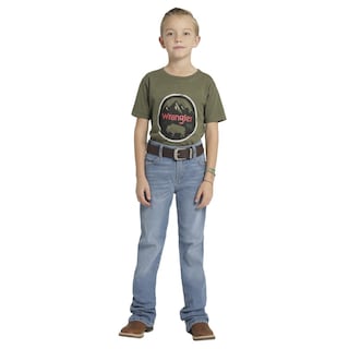 Foto 4 | Jeans Vaquero Niño Wrangler Slim Boot 519 Azul