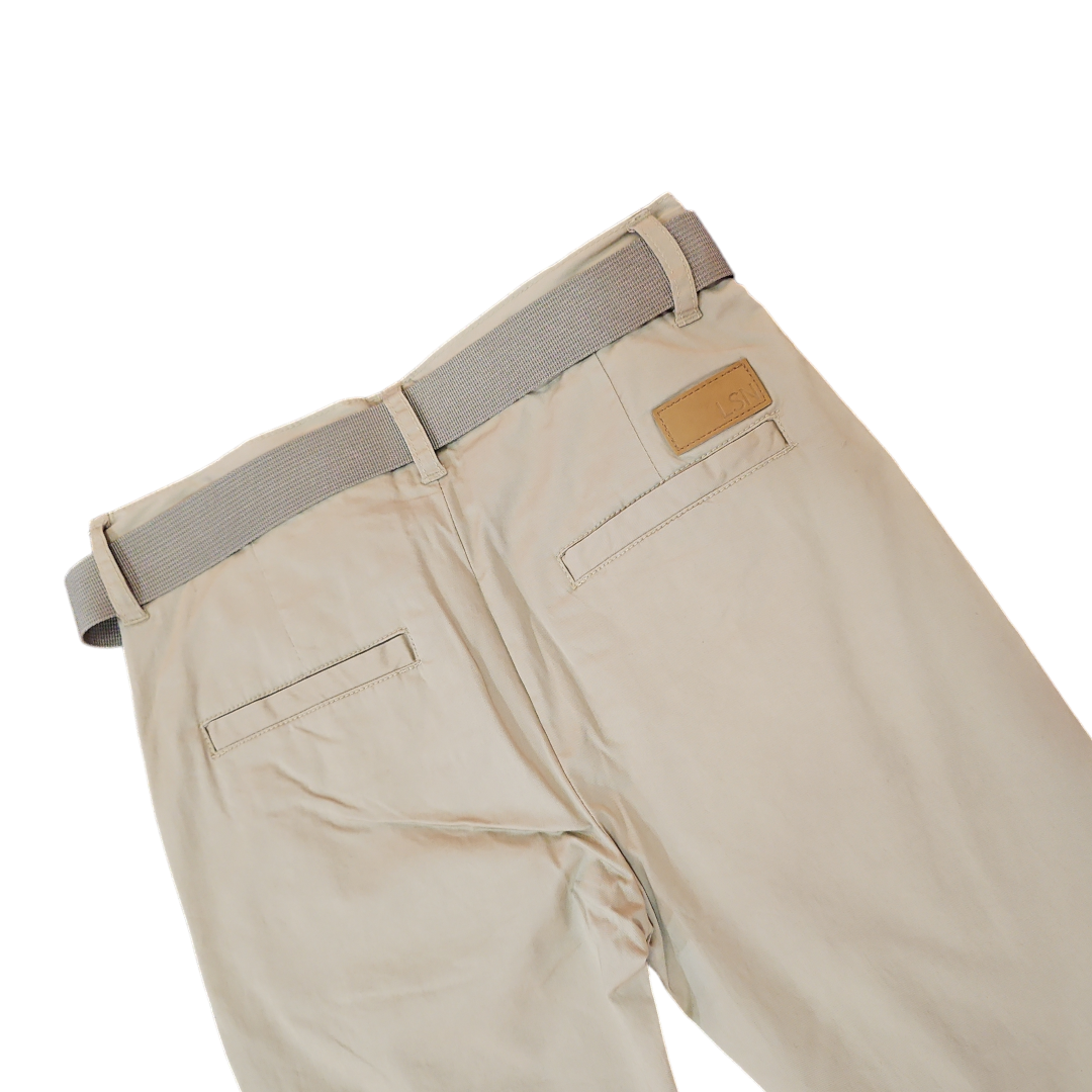 Foto 6 pulgar | Pantalón Beige Con Cinturón Para Niño Losan