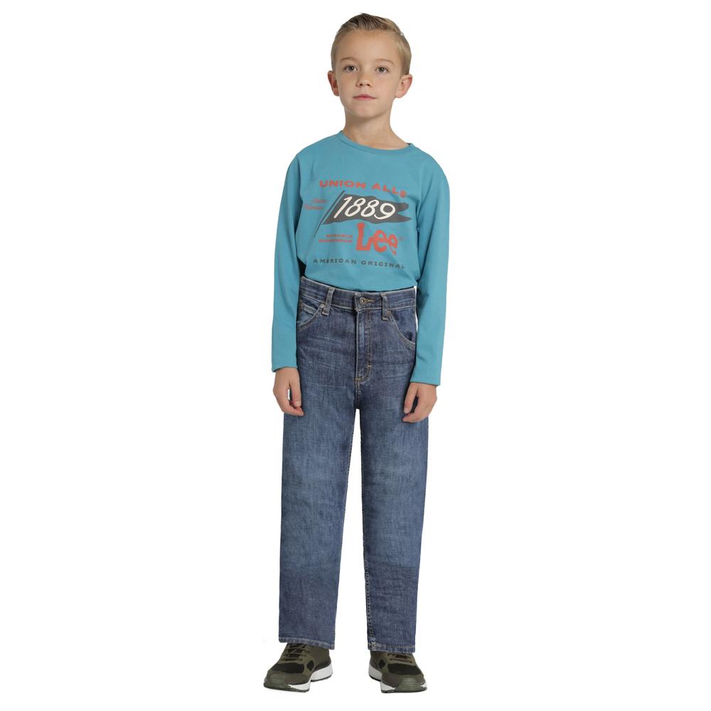 Foto 2 pulgar | Jeans Niño Lee Slim Fit 584 Azul Marino