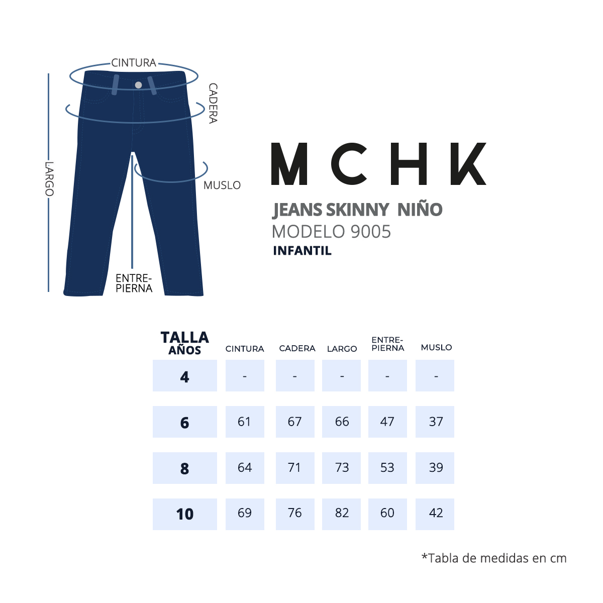 Foto 6 | 3-pack Jeans De Mezclilla Mchk. Skinny, Escolar, Para Niño,  Color Azul Marino.