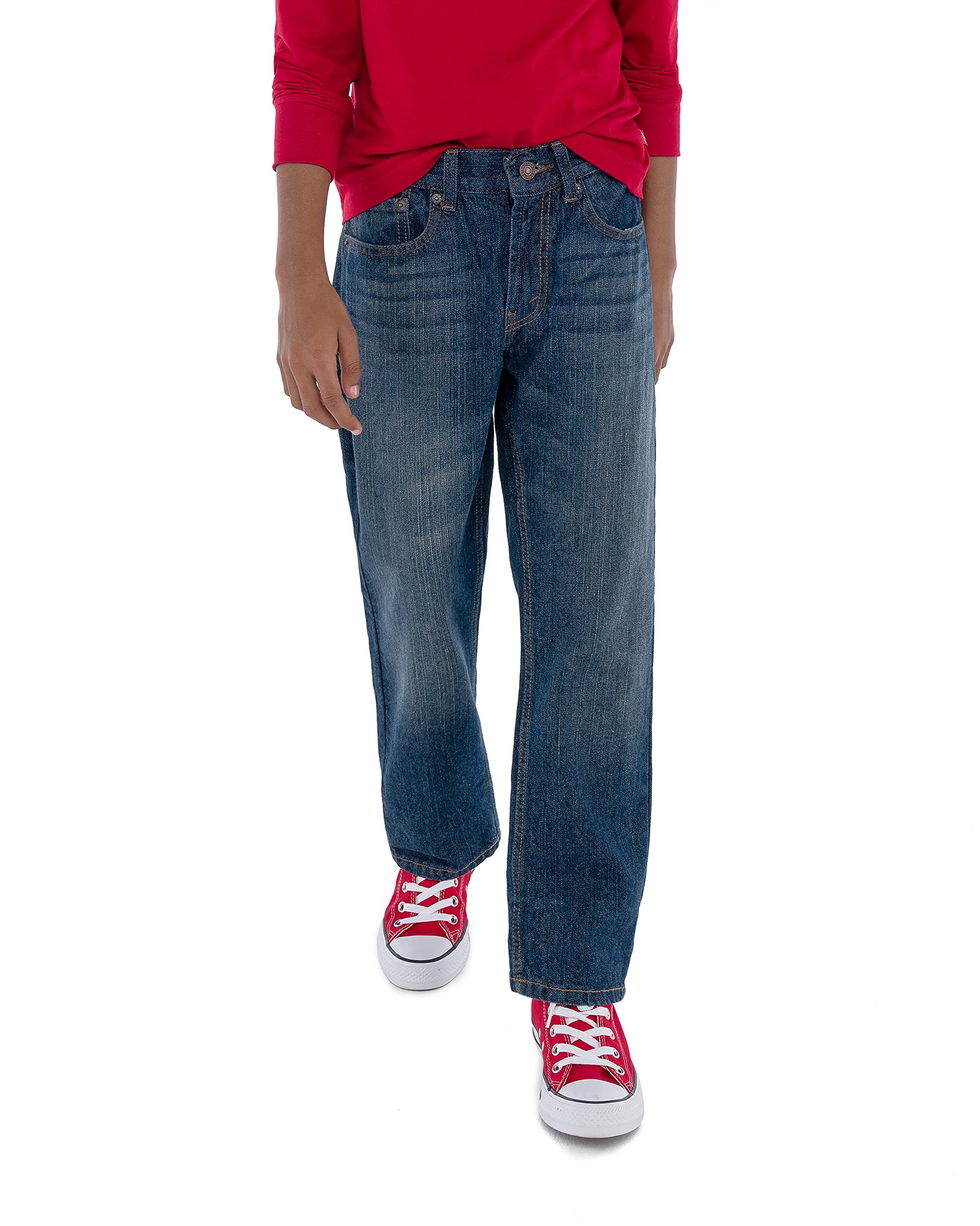 Foto 2 | Vaqueros Levi's 505 Regular Fit Roadie Para Niños, Talla 18 - Venta Internacional.