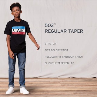 Foto 5 | Vaqueros Levi's 502 Regular Taper Fit Performance Para Niños - Venta Internacional.