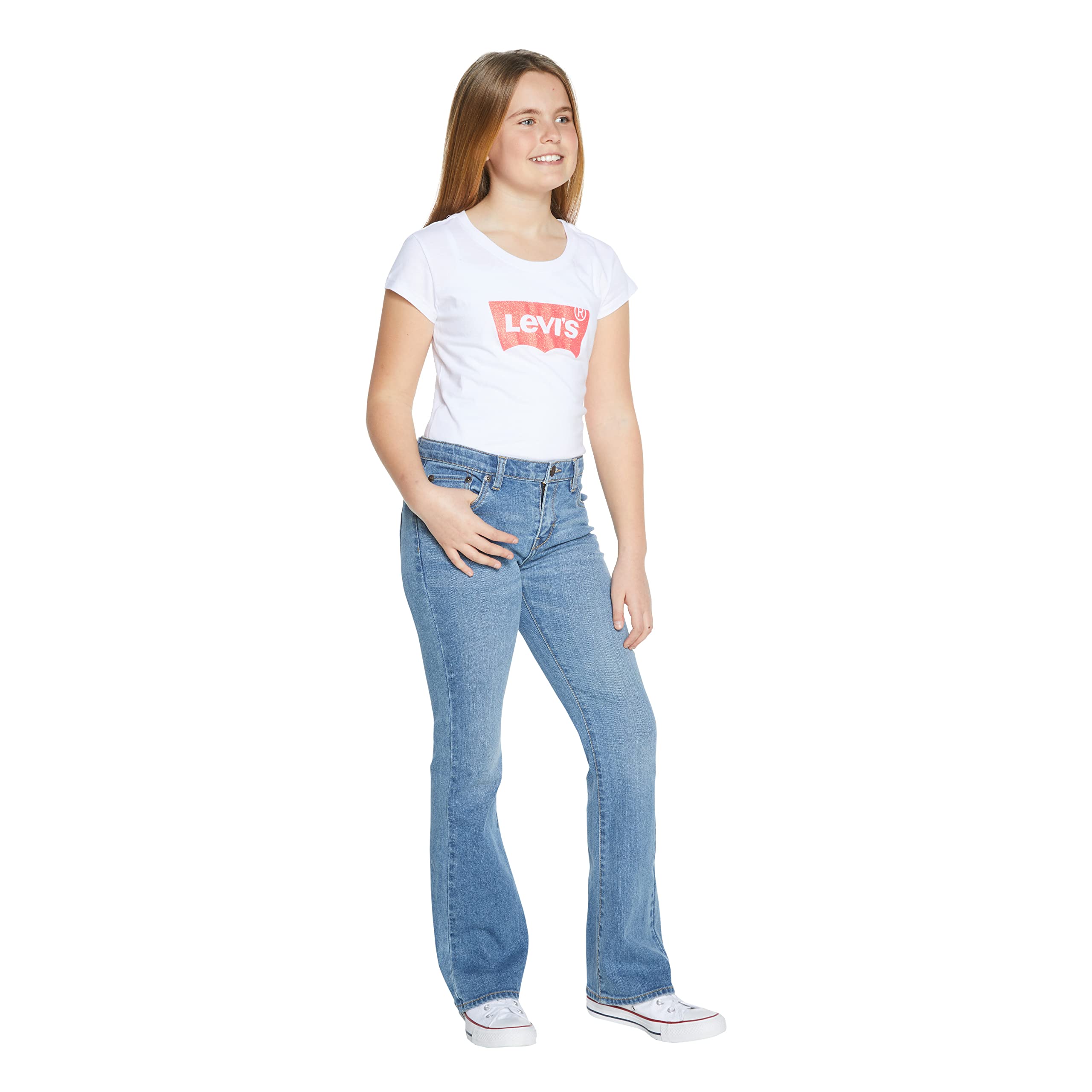 Foto 8 pulgar | Pantalones Vaqueros Levi's Para Niñas Con Corte De Lapislázuli, Talla 16 - Venta Internacional.