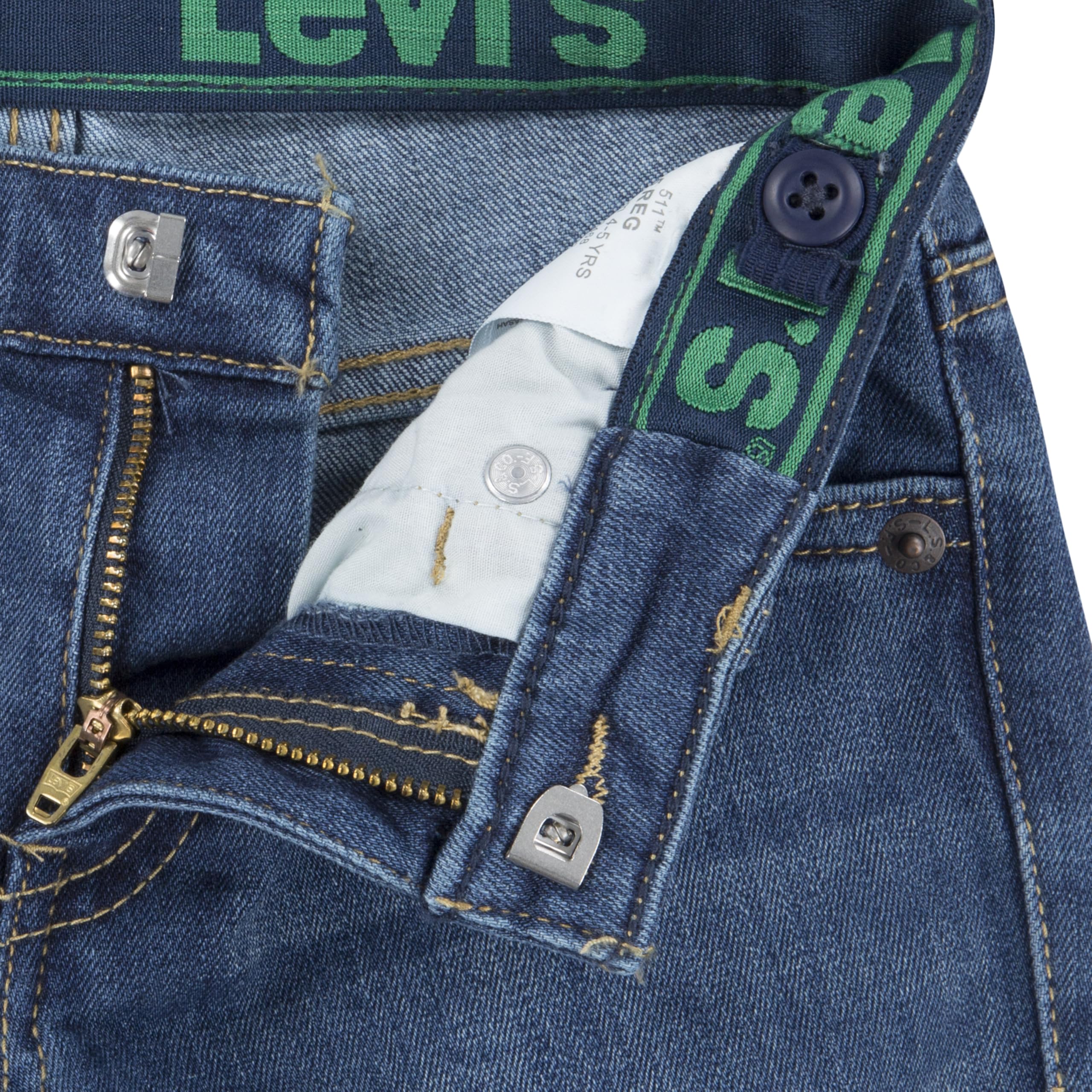 Foto 3 pulgar | Vaqueros Levi's 511 Slim Fit Performance Para Niños, Muy Usados - Venta Internacional.