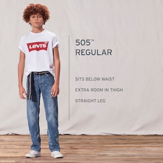 Foto 5 | Vaqueros Levi's 505 Para Niños, Corte Regular, Talla 14 - Venta Internacional.