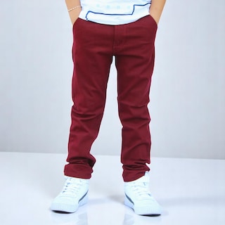 Foto 1 | Pantalón De Gabardina Strech Para Niño Y/o Adolescente Color Vino