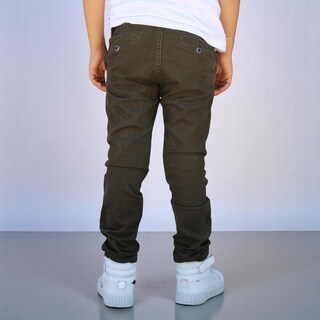 Foto 2 | Pantalón De Gabardina Strech Para Niño Y/o Adolescente Color Verde Militar