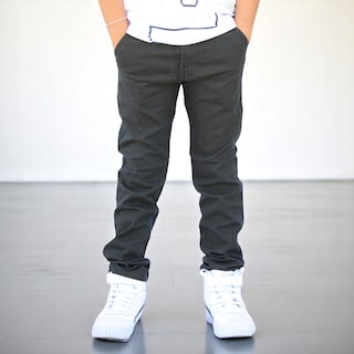 Foto 1 | Pantalón De Gabardina Strech Para Niño Y/o Adolescente Color Gris Oxford