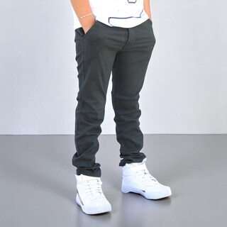 Foto 2 | Pantalón De Gabardina Strech Para Niño Y/o Adolescente Color Gris Oxford
