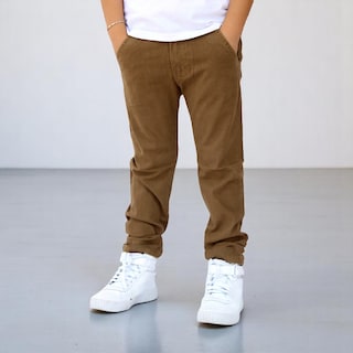 Foto 2 | Pantalón De Gabardina Strech Para Niño Y/o Adolescente Color Caqui Obscuro