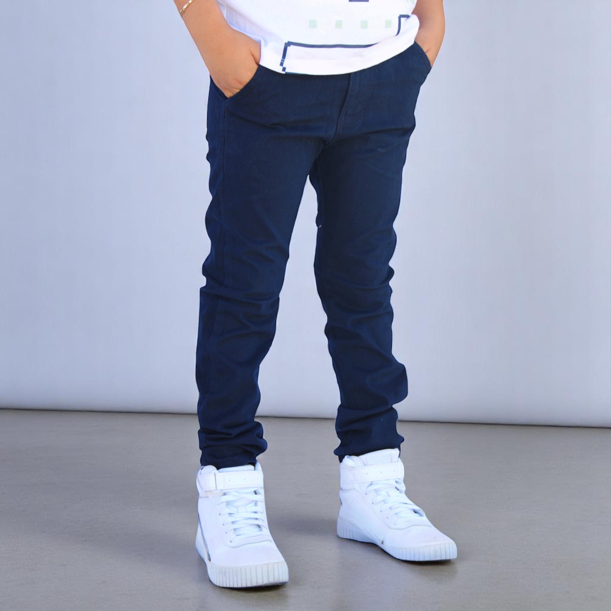 Foto 3 pulgar | Pantalón De Gabardina Strech Para Niño Y/o Adolescente Color Azul Marino