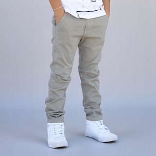 Foto 1 | Pantalón De Gabardina Strech Para Niño Y/o Adolescente Color Gris Claro