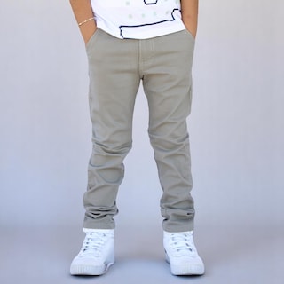 Foto 2 | Pantalón De Gabardina Strech Para Niño Y/o Adolescente Color Gris Claro
