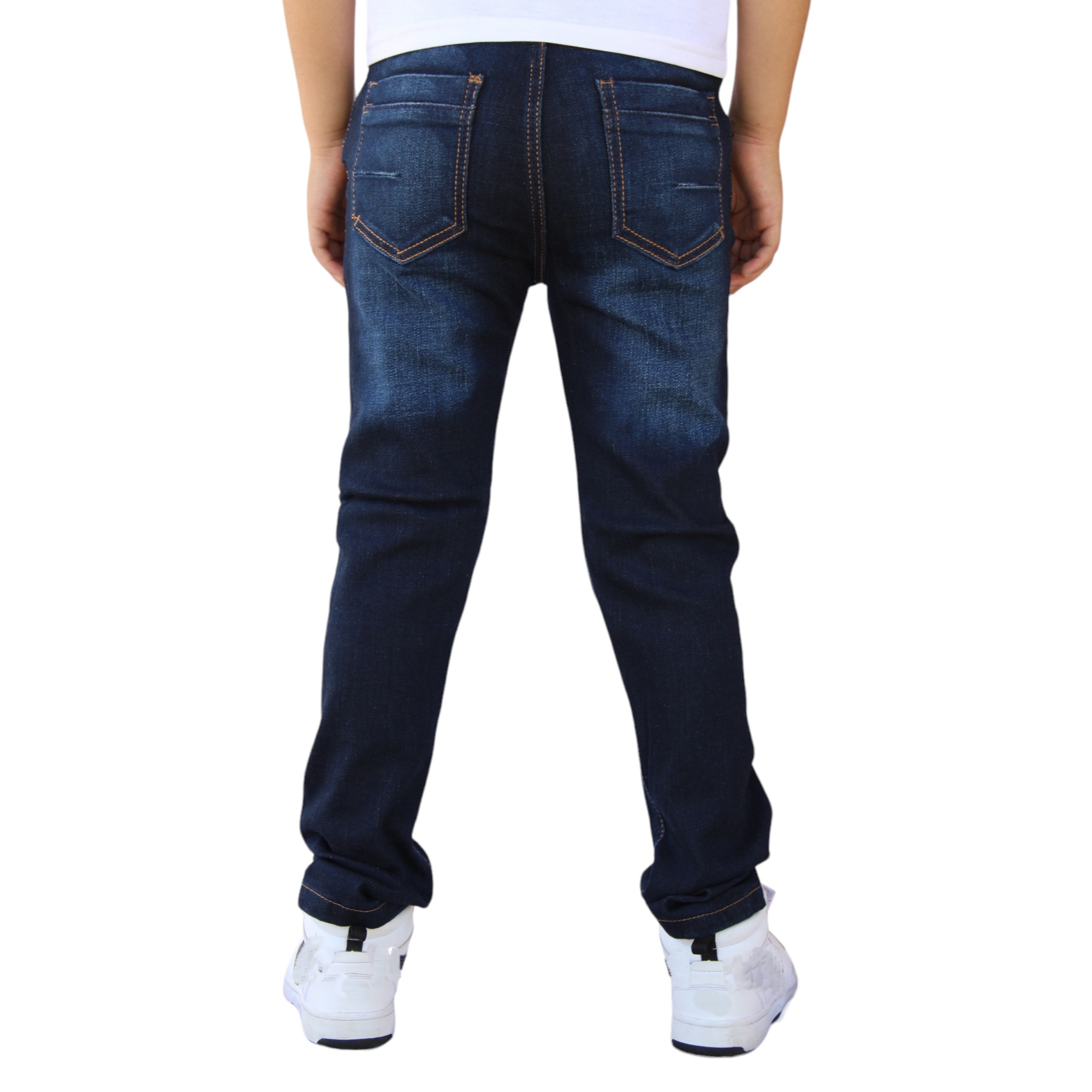 Foto 4 pulgar | Pantalón Skinny  De Mezclilla Para Niño/adolescente Obscuro John Silver