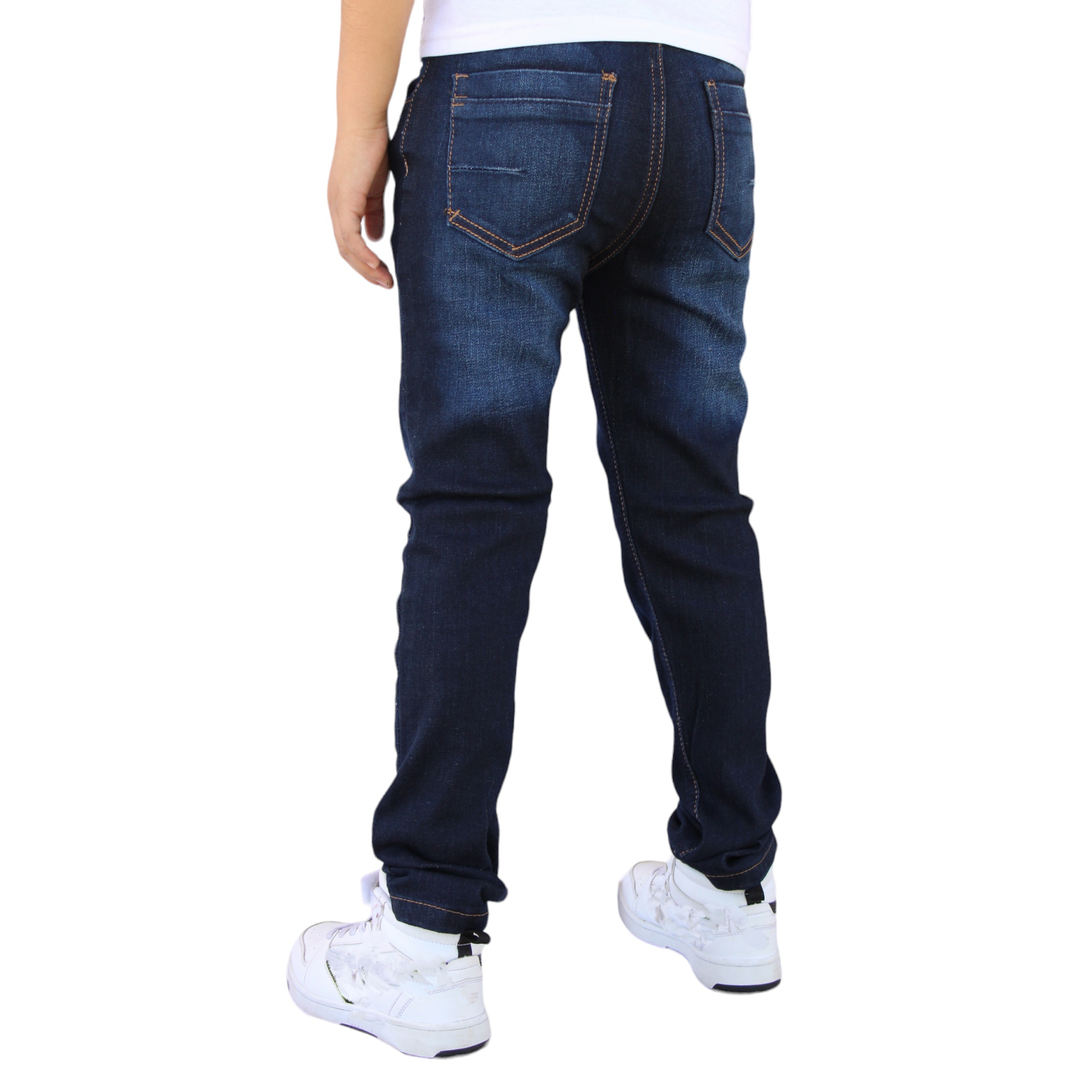 Foto 5 pulgar | Pantalón Skinny  De Mezclilla Para Niño/adolescente Obscuro John Silver