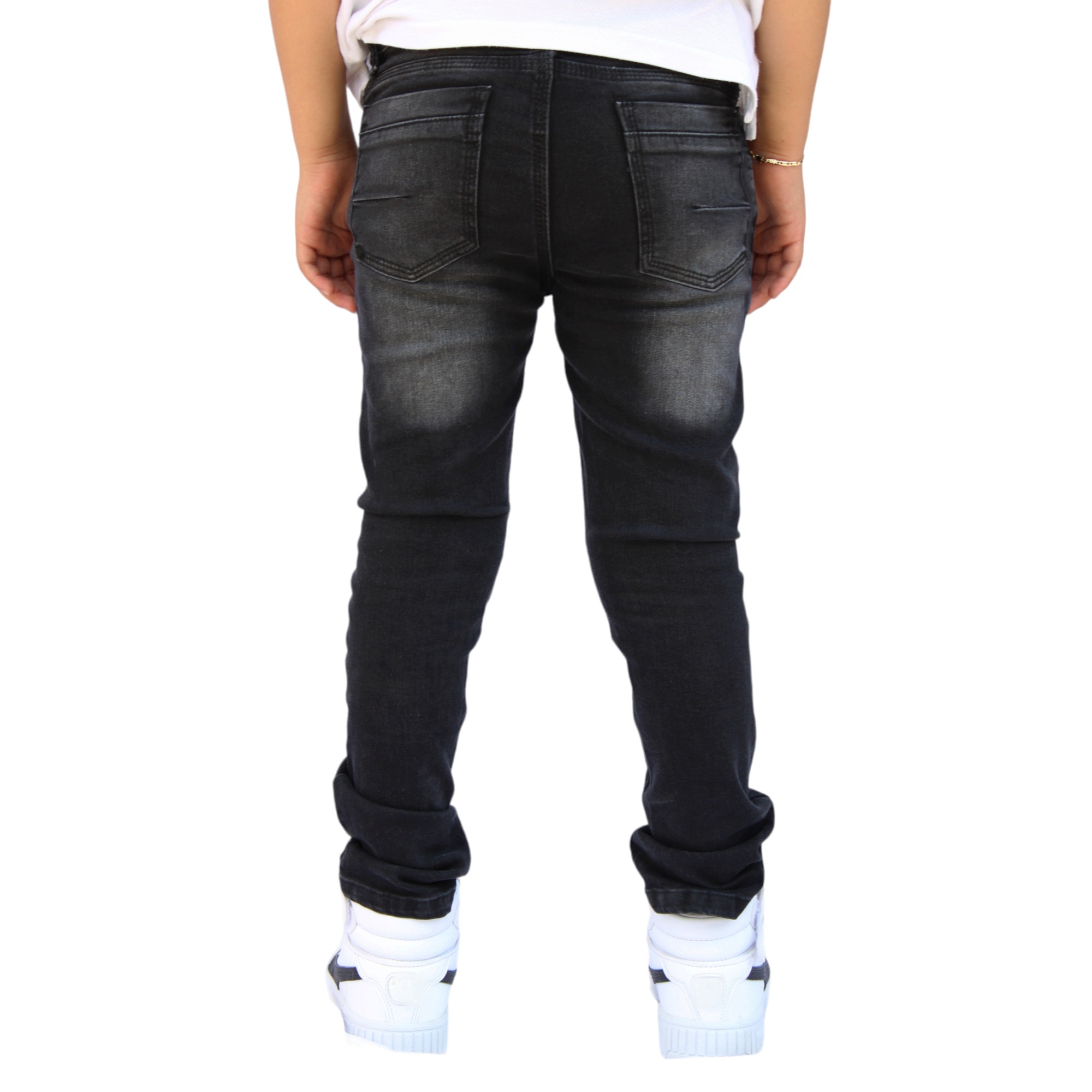 Foto 4 pulgar | Pantalón Skinny  De Mezclilla Para Niño/adolescente Negro Demo  John Silver