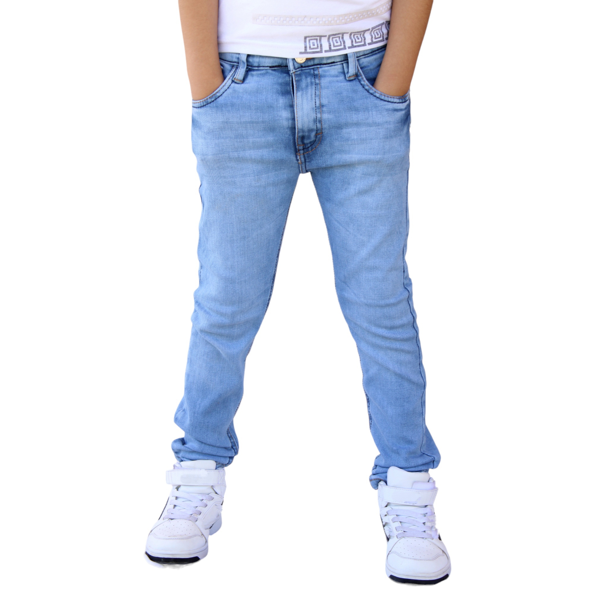 Foto 1 | Pantalón Skinny  De Mezclilla Para Niño/adolescente Azul Froster John Silver