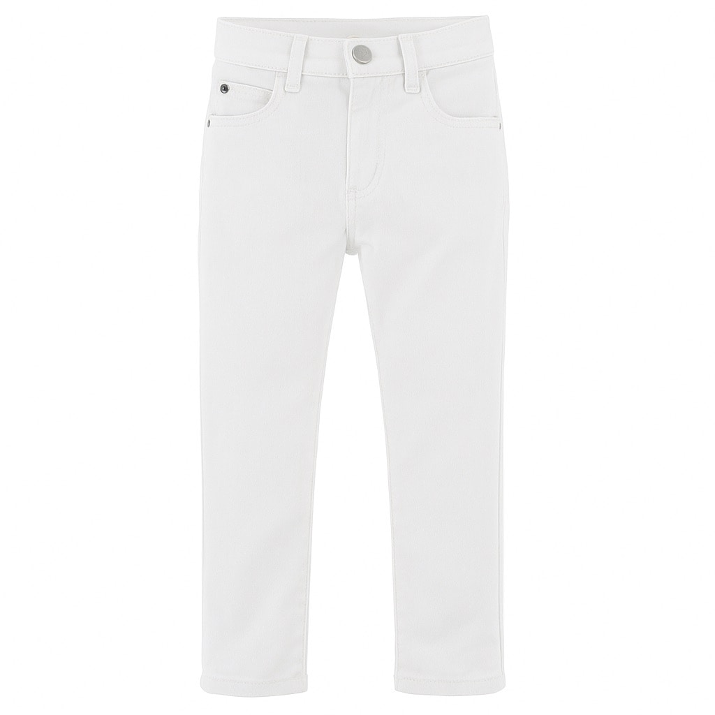 Pantalón Para Niño Chicos Olé 3692 Blanco Corte Recto $589