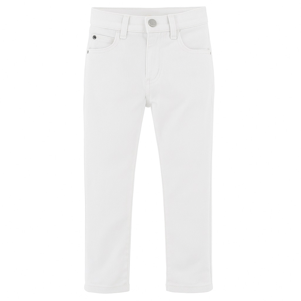 Foto 2 pulgar | Pantalón Para Niño Chicos Olé 3692 Blanco Corte Recto