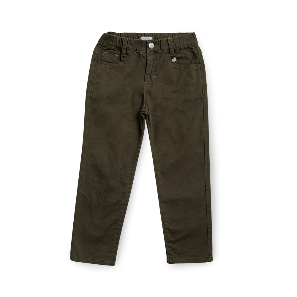 Foto 2 pulgar | Pantalón Audaz Para Niño De Algodón Verde Con Ajuste Elástico