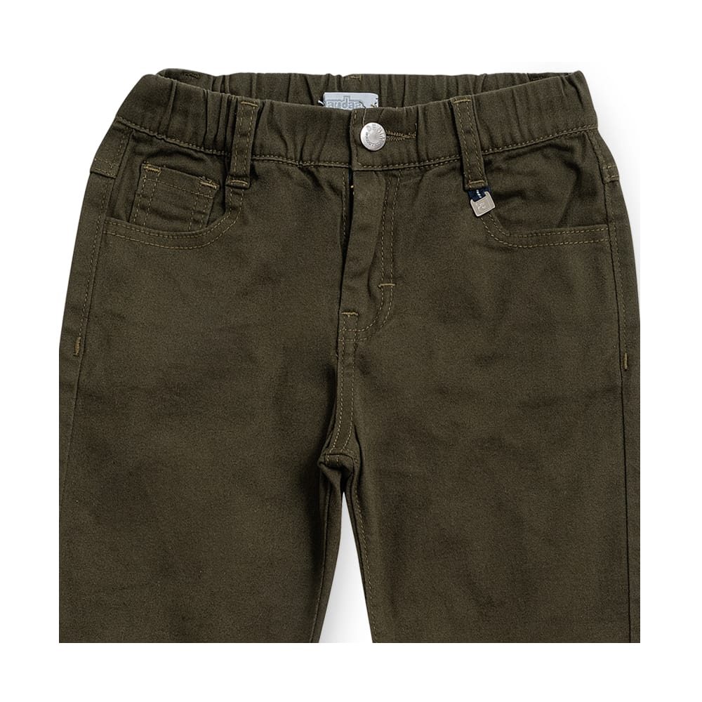 Foto 3 pulgar | Pantalón Audaz Para Niño De Algodón Verde Con Ajuste Elástico