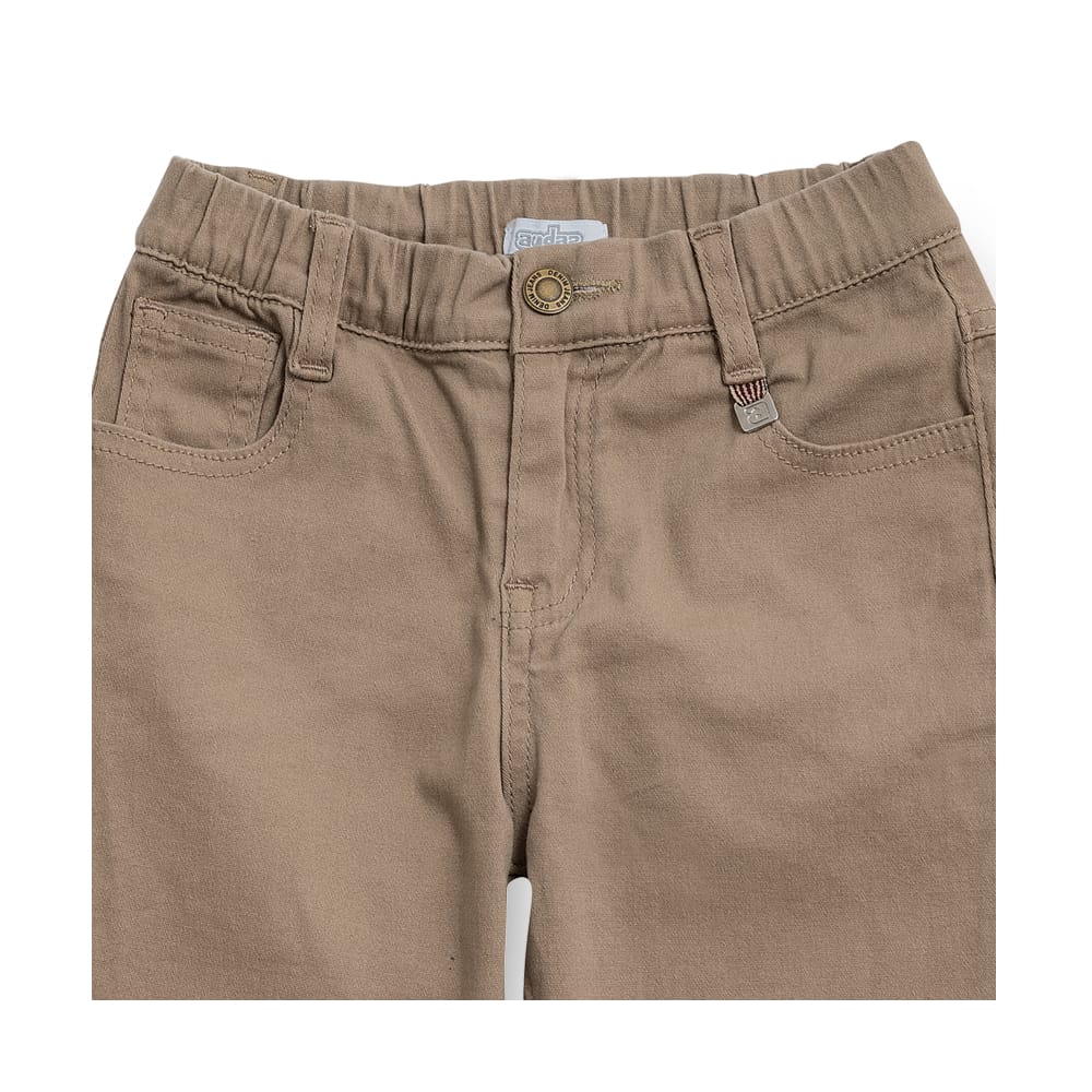 Foto 4 pulgar | Pantalón Audaz Para Niño De Algodón Miel Con Pretina Elástica