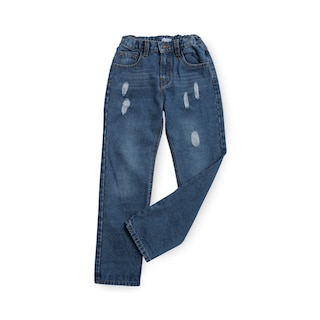 Foto 2 | Jeans Audaz Para Niño De Algodón Azul Claro Con Efecto Desgastado