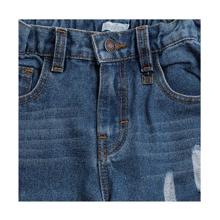 Foto 3 | Jeans Audaz Para Niño De Algodón Azul Claro Con Efecto Desgastado