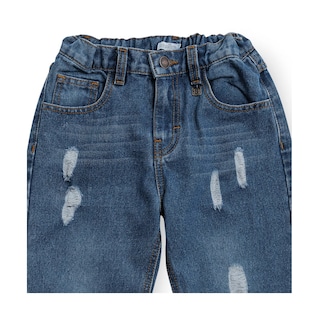 Foto 4 | Jeans Audaz Para Niño De Algodón Azul Claro Con Efecto Desgastado