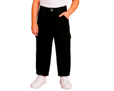 Foto 1 | Jeans Cargo Niña Ocean Point Corte Recto Cintura Alta