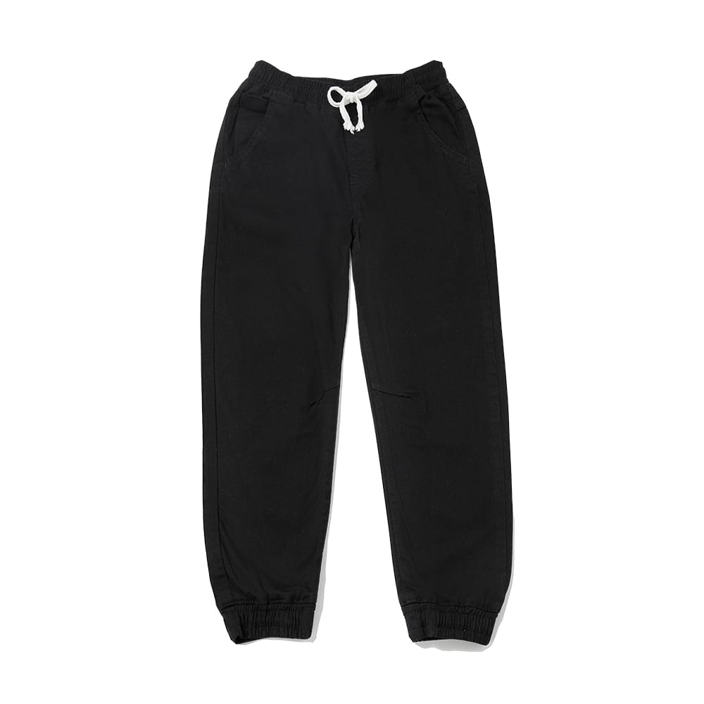 Foto 2 pulgar | Jogger Audaz Para Niño De Algodón Negro Con Cintura Ajustable