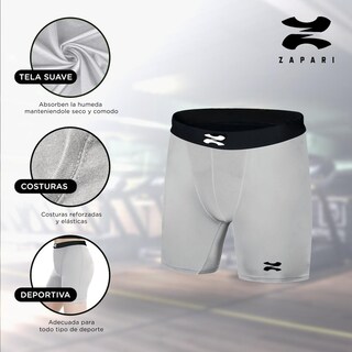 Foto 3 | Short de Licra para Niños Zapari color Blanco