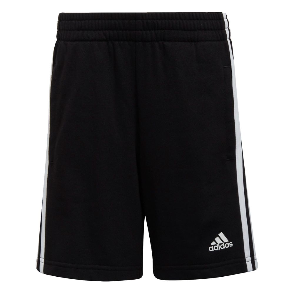 Shorts Adidas Essentials 3 Franjas Negro para Niño