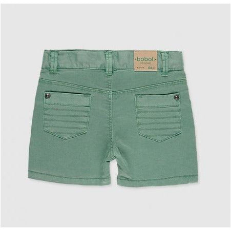 Foto 3 pulgar | Short de Gabardina para Bebe Niño Boboli Verde