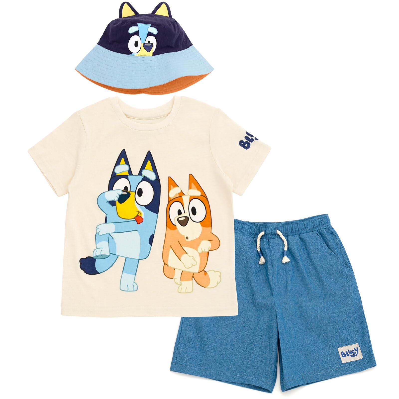 Foto 2 pulgar | Conjunto de Short Bluey para Niño - Venta Internacional