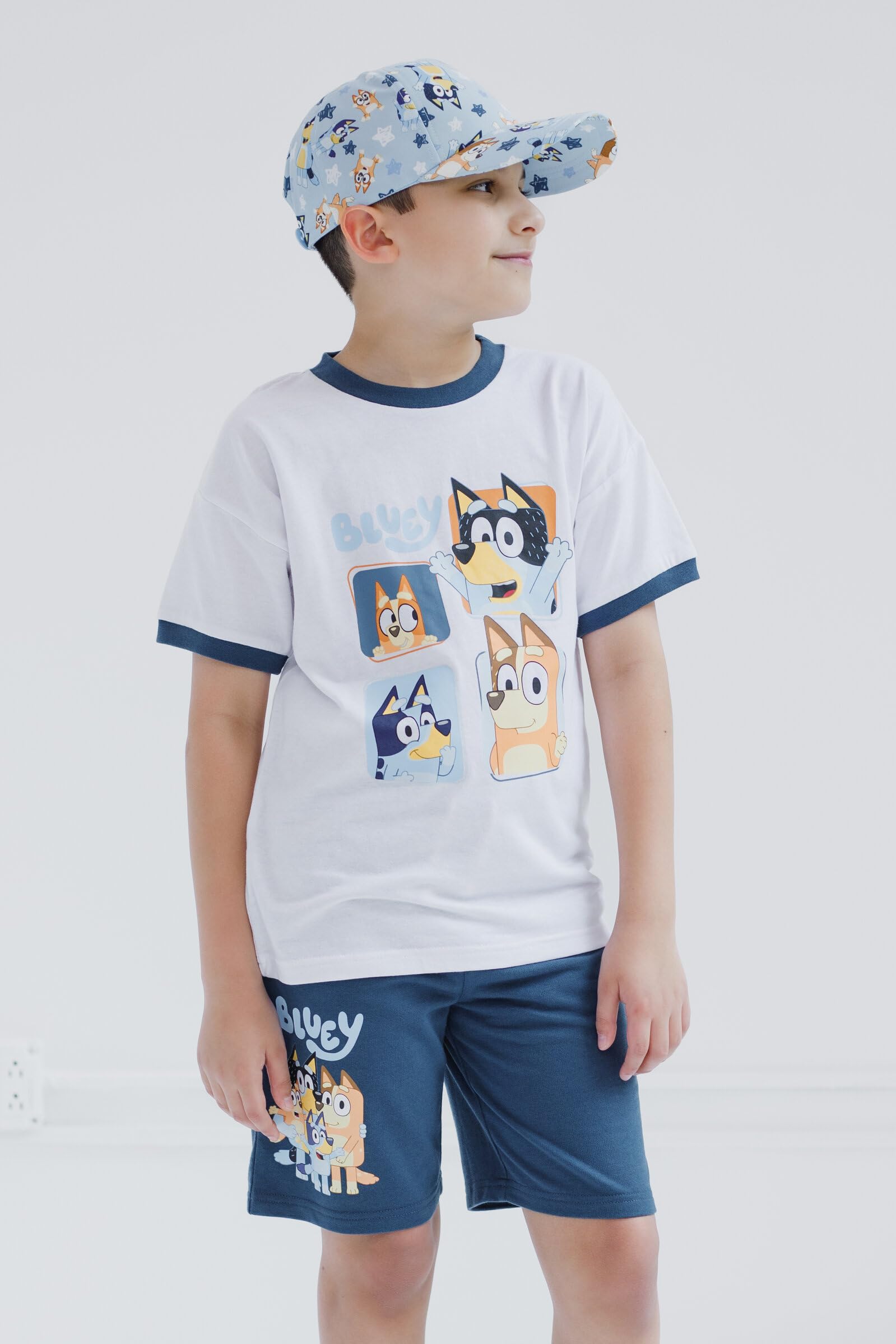 Foto 2 | Conjunto de Short Bluey Family para Niño 3 Piezas - Venta Internacional