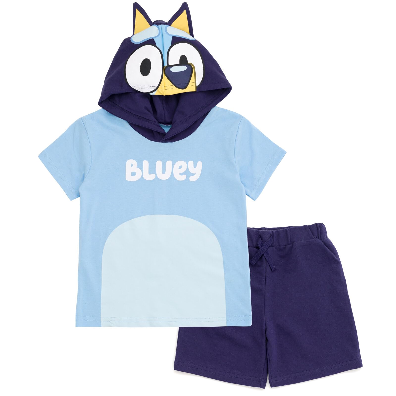 Conjunto De Ropa Bluey Little Boys Con Capucha Y Pantalones Cortos 6 - Venta Internacional.