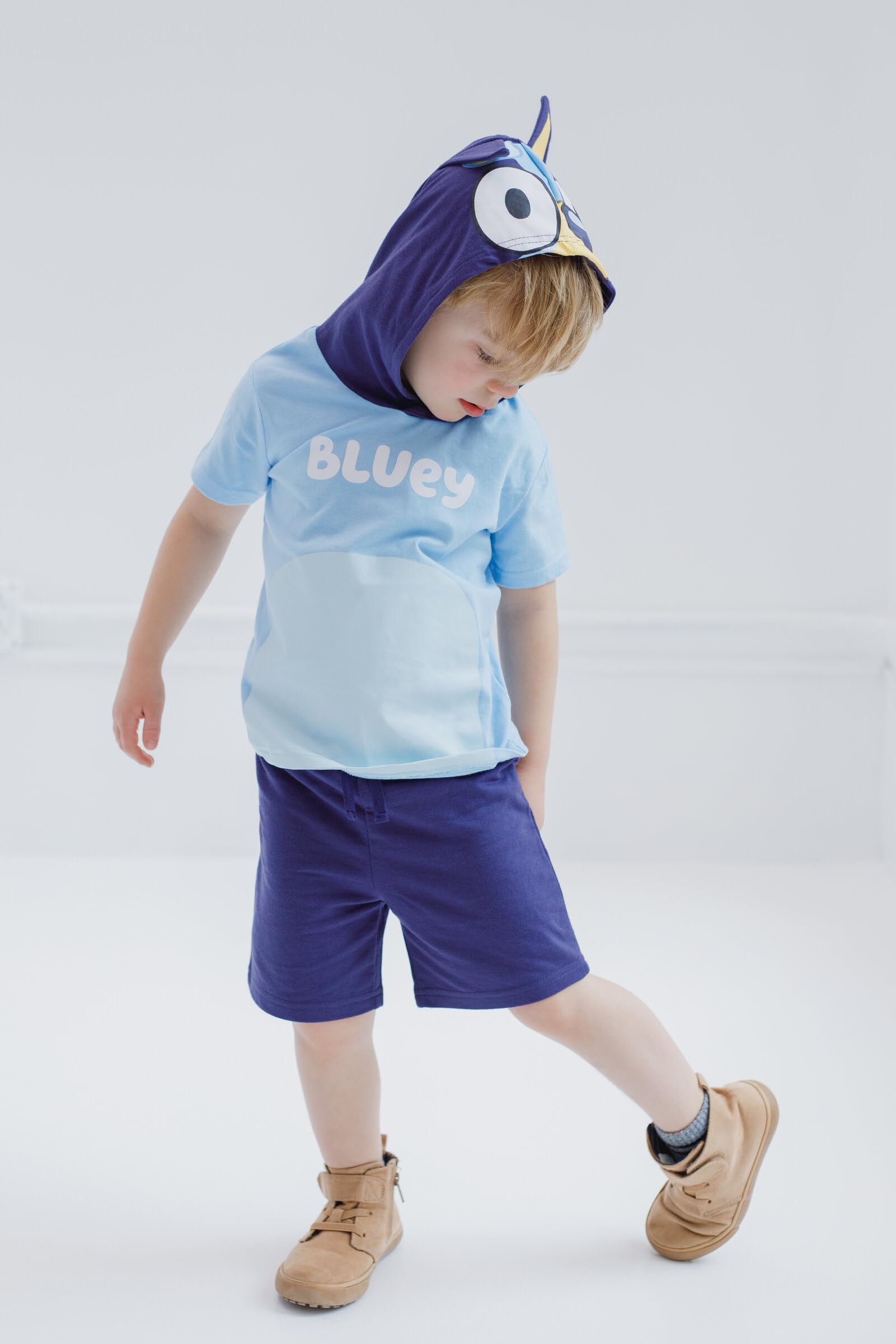 Foto 3 pulgar | Conjunto De Ropa Bluey Little Boys Con Capucha Y Pantalones Cortos 6 - Venta Internacional.