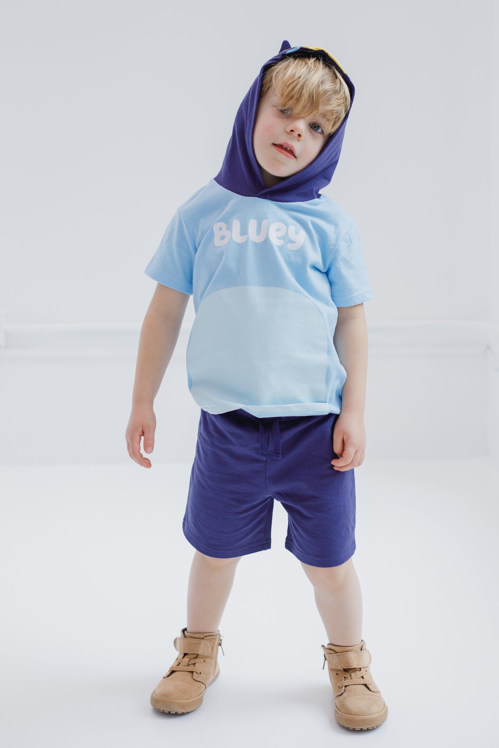 Foto 5 pulgar | Conjunto De Ropa Bluey Little Boys Con Capucha Y Pantalones Cortos 6 - Venta Internacional.