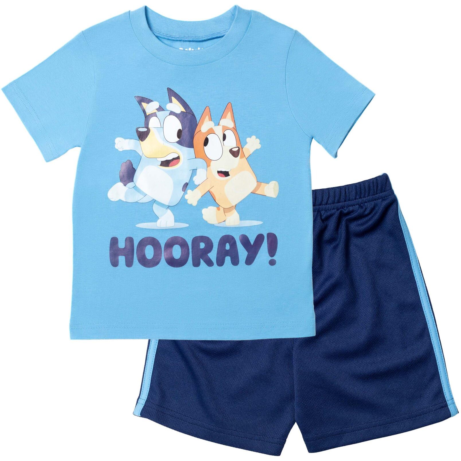 Foto 2 pulgar | Conjunto De Ropa Bluey Bingo Little Boys, Camiseta Y Pantalones Cortos De Malla - Venta Internacional.