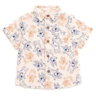 Foto 2 | Conjunto De Camisa Y Pantalones Cortos Bluey Bingo De Gasa De Algodón Para Niños Pequeños - Venta Internacional.