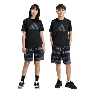 Foto 2 | Shorts Train Essentials Estampado Seasonal Jóvenes Adidas Negro Niños