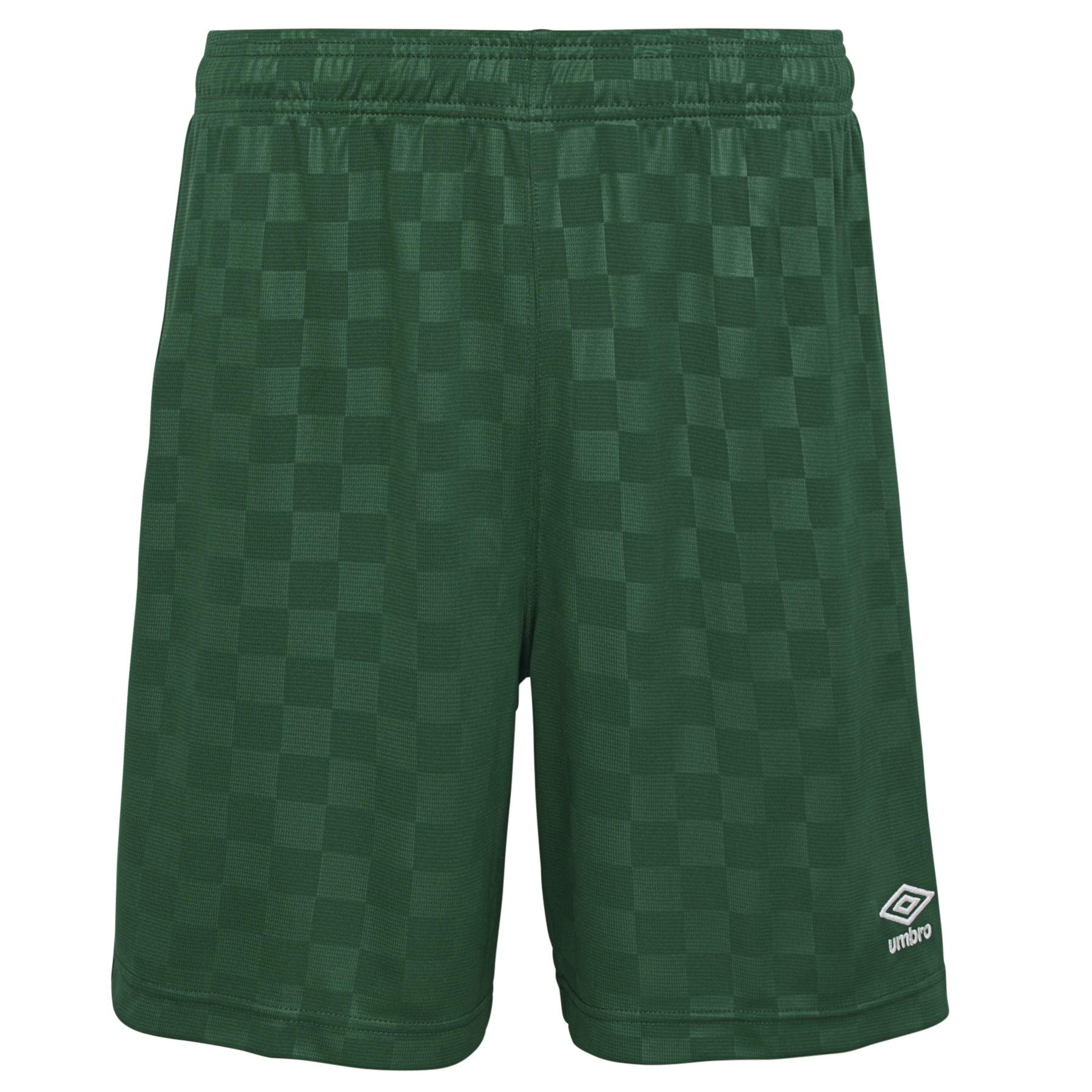 Pantalones Cortos Umbro Para Niños A Cuadros, Color Verde Bosque, Talla Xl - Venta Internacional.