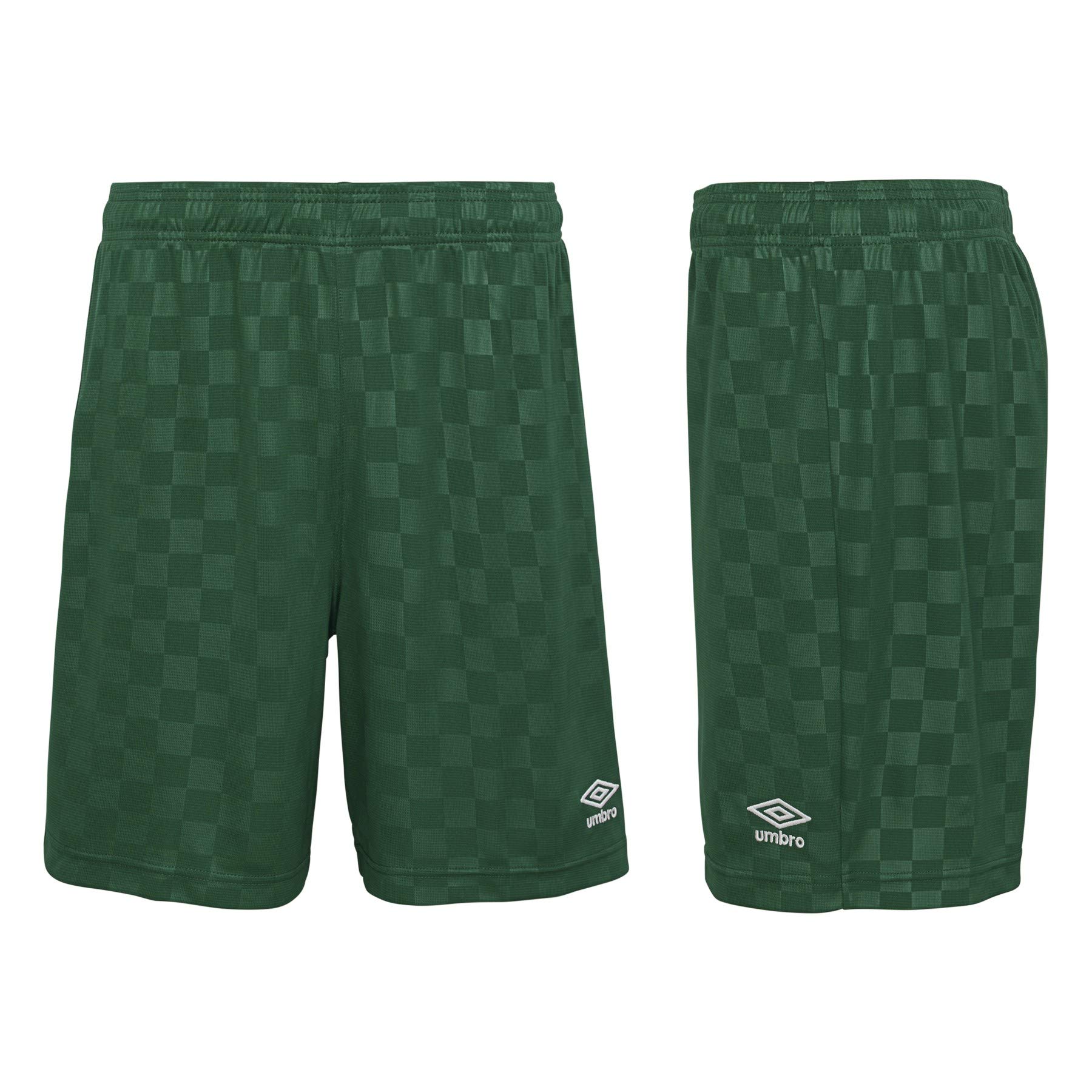 Foto 3 pulgar | Pantalones Cortos Umbro Para Niños A Cuadros, Color Verde Bosque, Talla Xl - Venta Internacional.