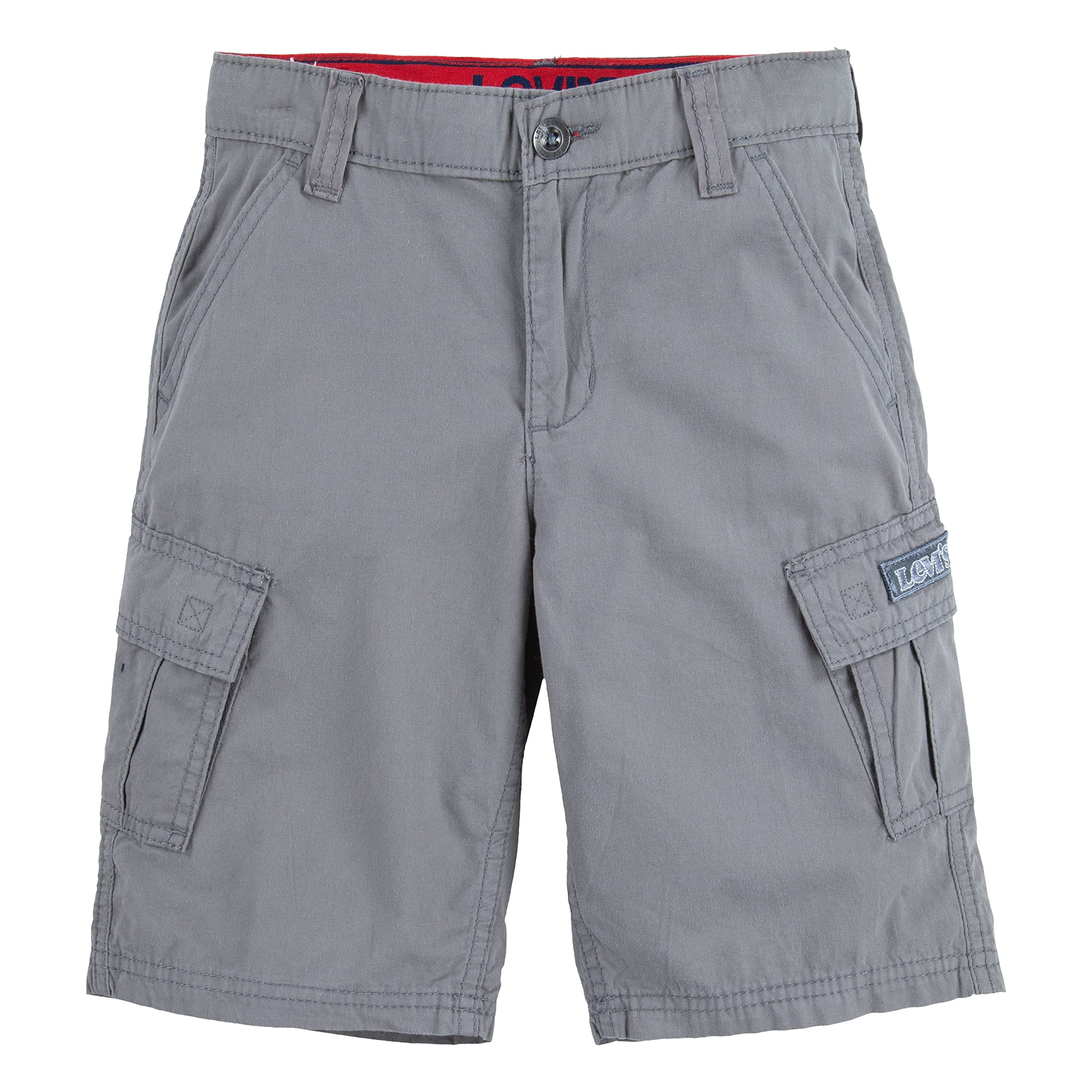 Pantalones Cortos Tipo Cargo Levi's Boys, Color Gris Acero, Talla 14 - Venta Internacional.