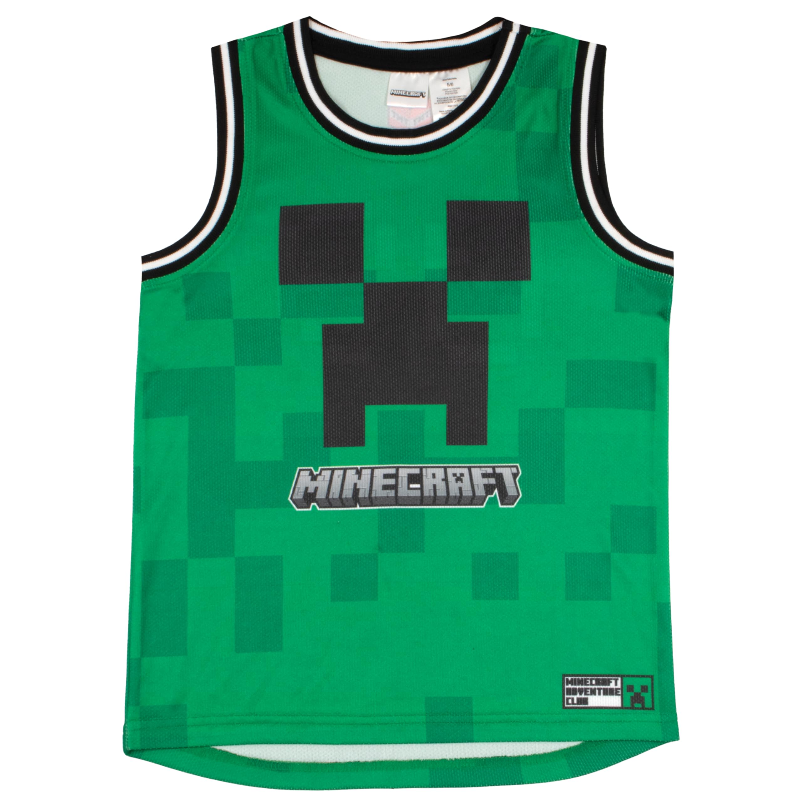 Foto 4 pulgar | Set De Ropa De Baloncesto Minecraft Creeper Para Niños, Talla 8 - Venta Internacional.