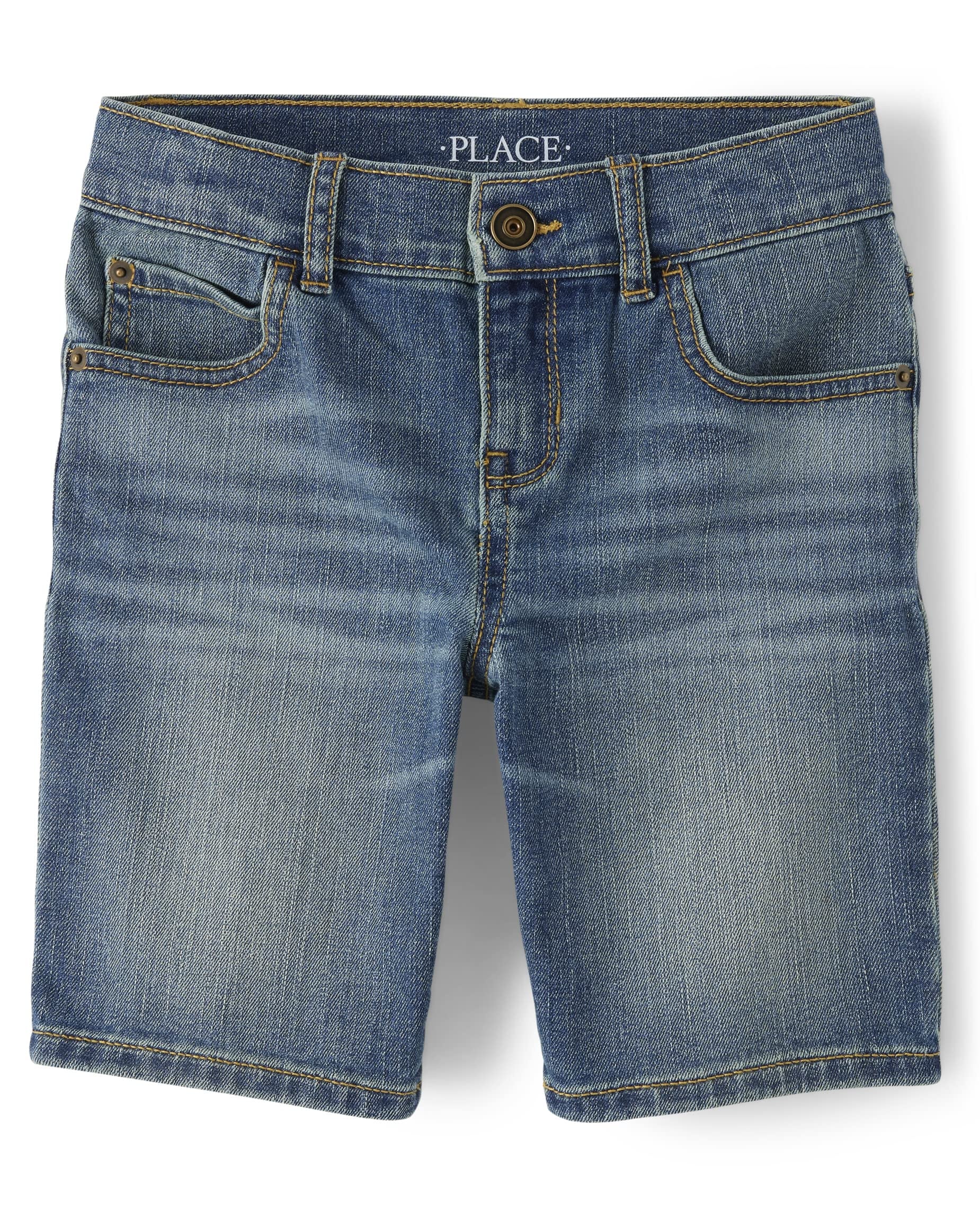 Pantalones Cortos The Children's Place Para Niños De Mezclilla Degroot Wash, Talla 6 - Venta Internacional. $701