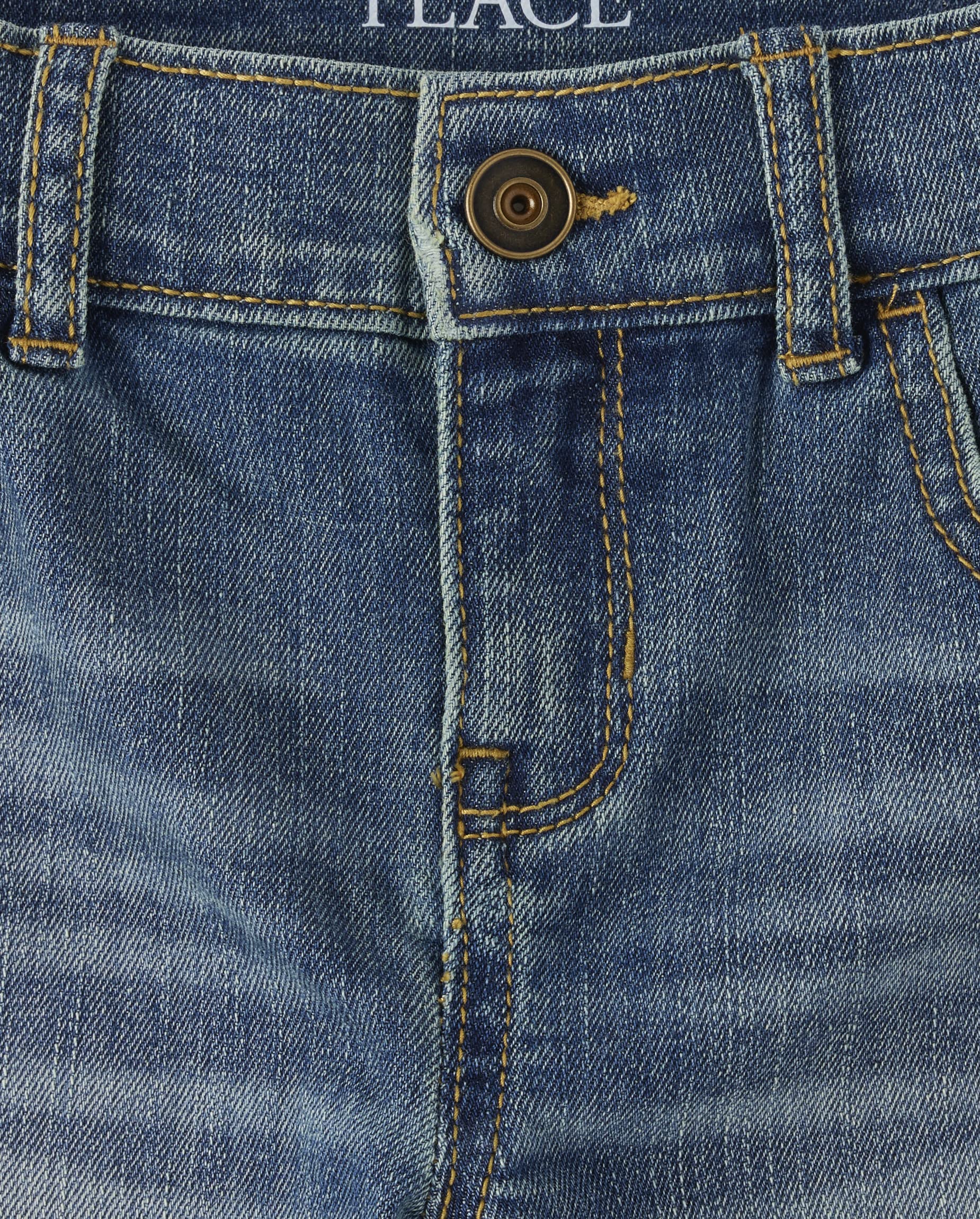 Foto 2 | Pantalones Cortos The Children's Place Para Niños De Mezclilla Degroot Wash, Talla 6 - Venta Internacional.