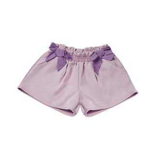 Foto 1 | Short Coqueta Para Niña De Algodón Lila Con Moños Decorativos